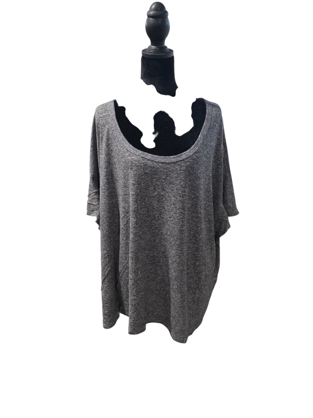 Old Navy Scoop Neck Short Sleeve Top - Charcoal